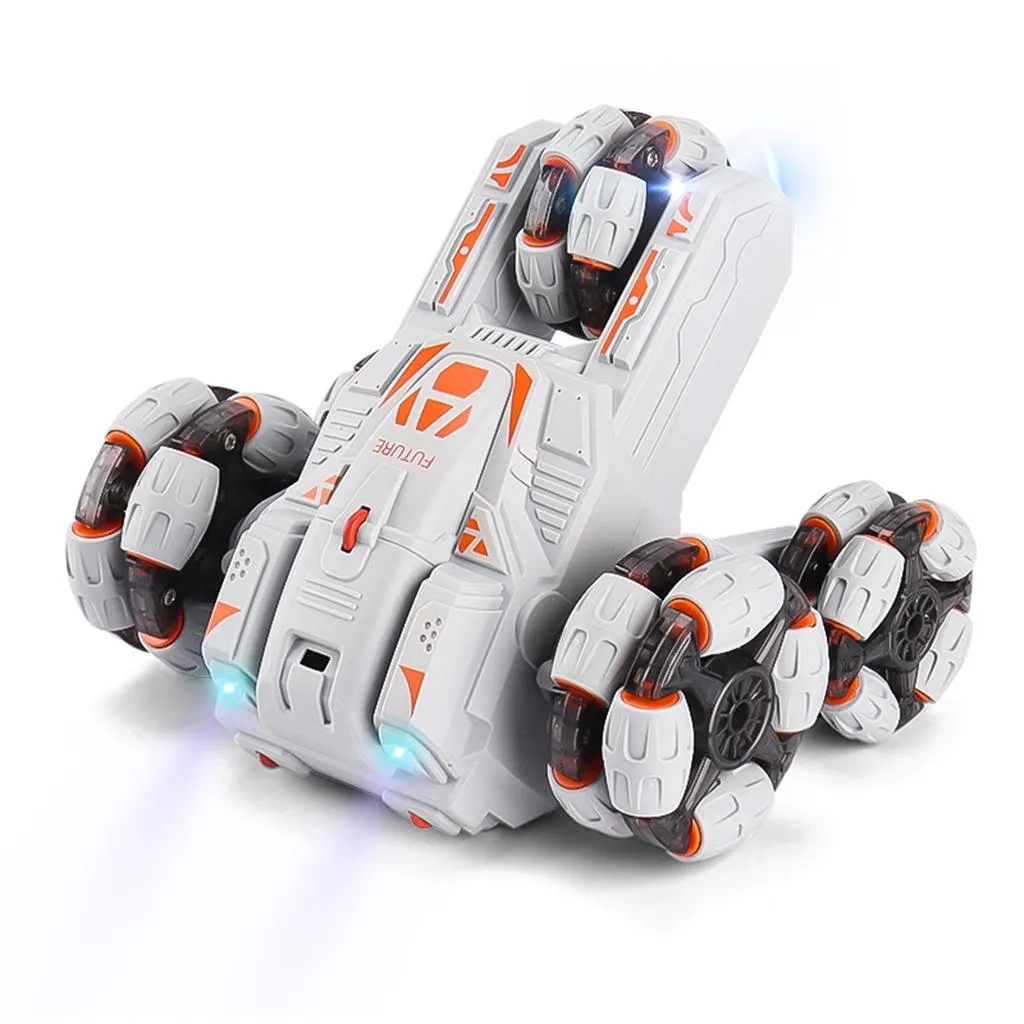 360-Degree Swing Arm RC Car | Double Control | 2.4G | Multifunctional Five-Wheeled | Grey