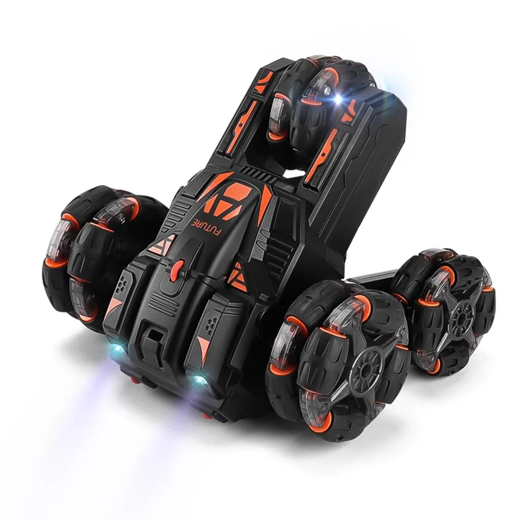 360-Degree Swing Arm RC Car | Double Control | 2.4G | Multifunctional Five-Wheeled | Grey