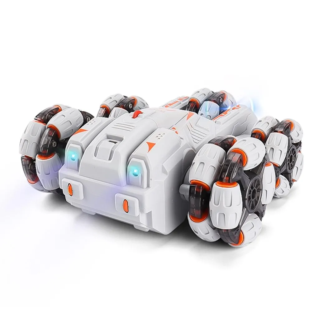 360-Degree Swing Arm RC Car | Double Control | 2.4G | Multifunctional Five-Wheeled | Grey