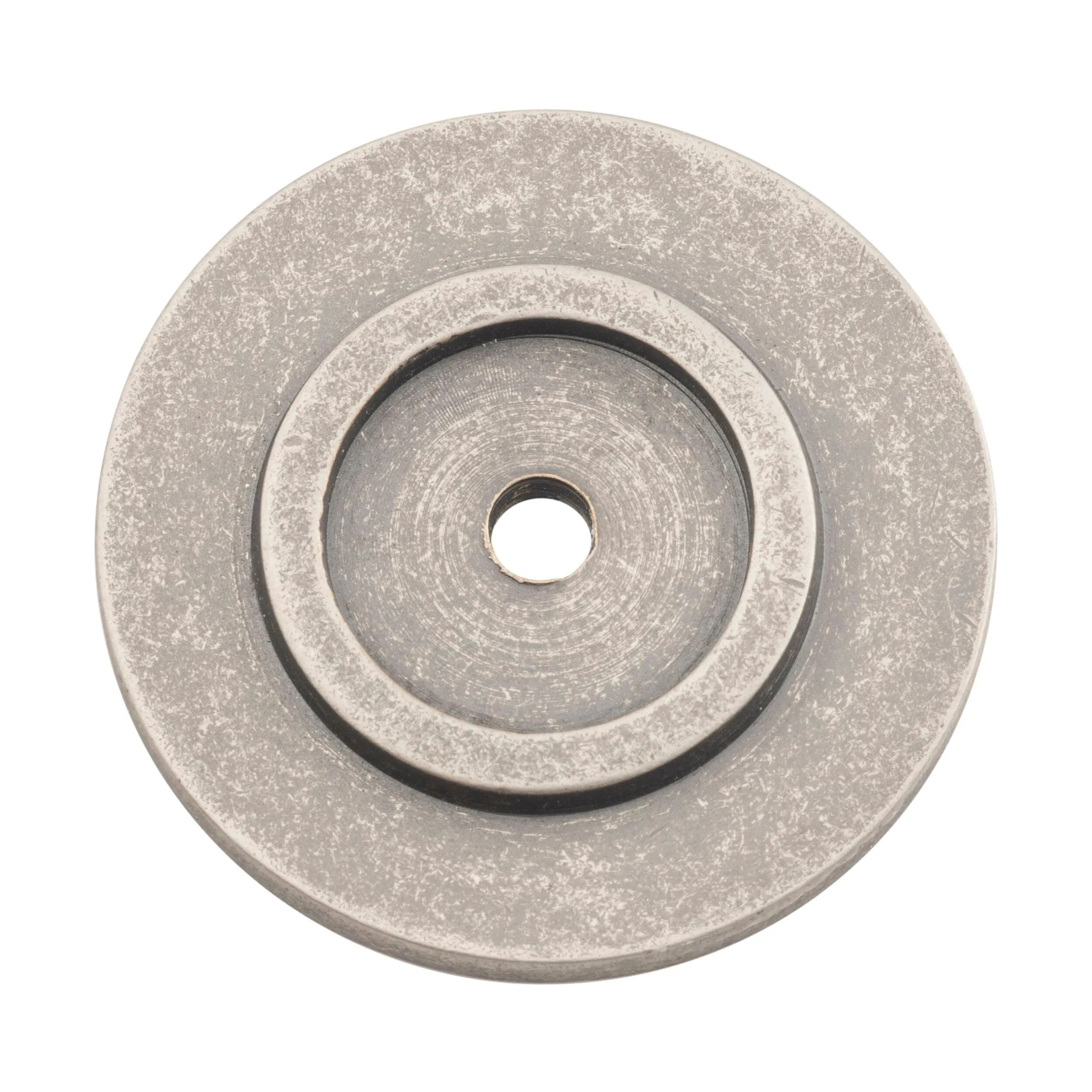 6439 Backplate For Domed Cupboard Knob Rumbled Nickel D25mm