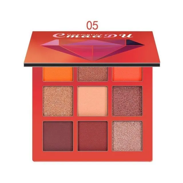 9 Colors Diamond Glitter Eyeshadow Pallete Matte Shimmer Powder Eye Shadow Waterproof Long-lasting Pigment Cosmetics Eye Makeup