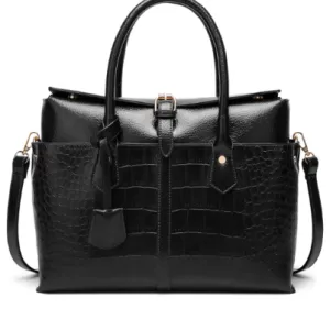 ACELURE Solid Color Pu Leather Satchels Women Fashion Alligator Shoulder Bags