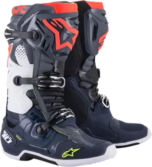 ALPINESTARS Tech 10 Boots - Dark Gray/Dark Blue/Red - US 9 2010020-9079-9