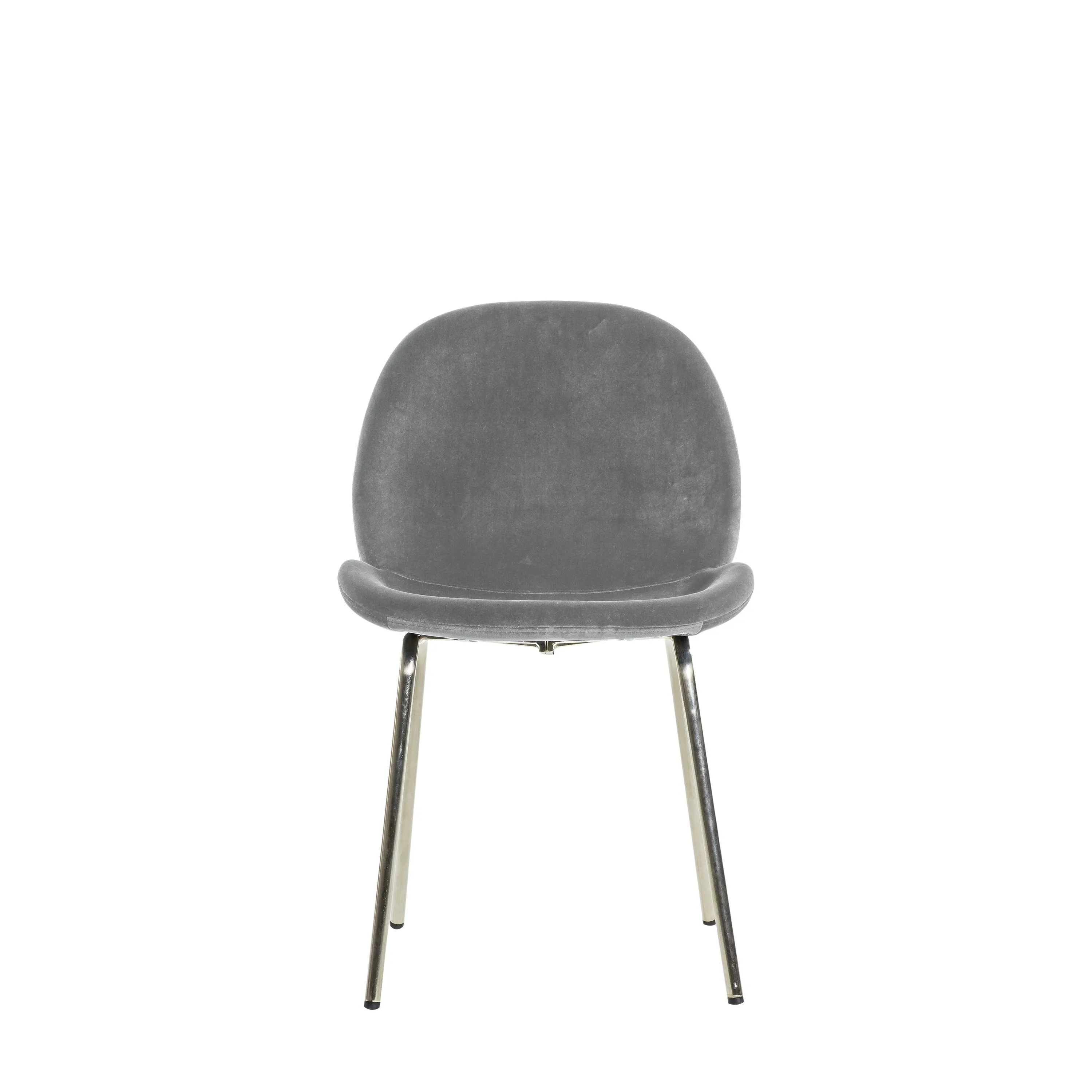 Amos Flanagan Chair Light Grey Velvet (2pk)