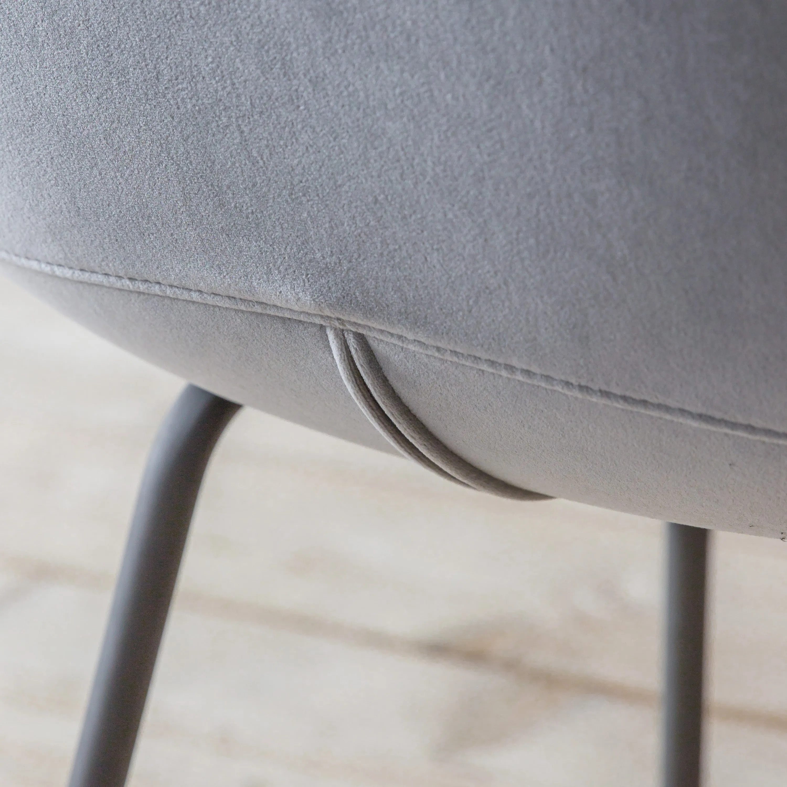 Amos Flanagan Chair Light Grey Velvet (2pk)