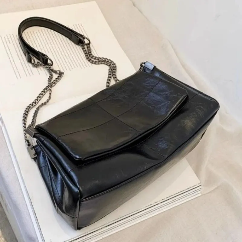 Amozae-Fashion Women's Commuter Bags Niche Chain Crossbody Bag Ladies Shoulder Large Capacity Handbag Cross Square PU