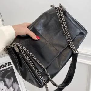 Amozae-Fashion Women's Commuter Bags Niche Chain Crossbody Bag Ladies Shoulder Large Capacity Handbag Cross Square PU