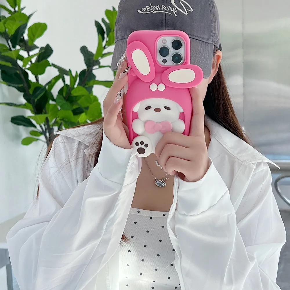 Anti-Slip Bunny TPU (Soft) Silicone Phone Case - iPhone 15