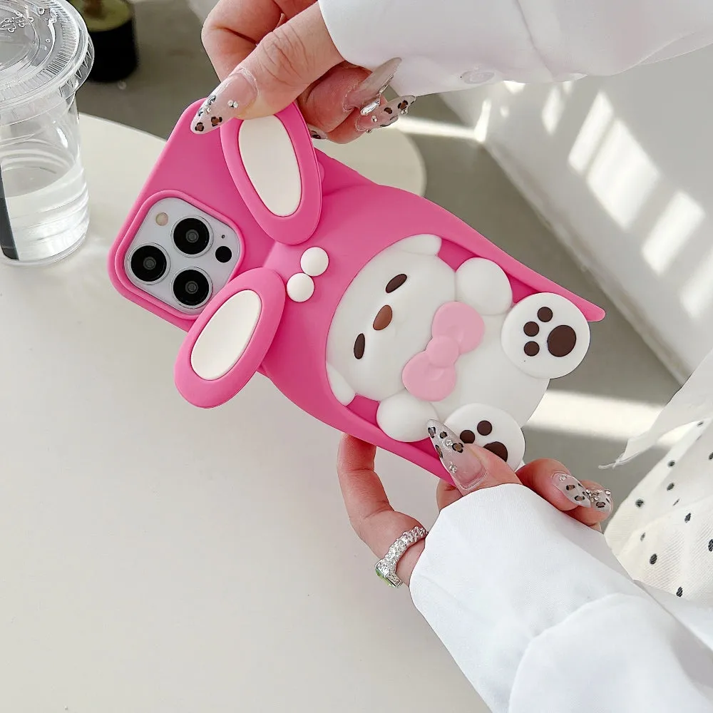Anti-Slip Bunny TPU (Soft) Silicone Phone Case - iPhone 15