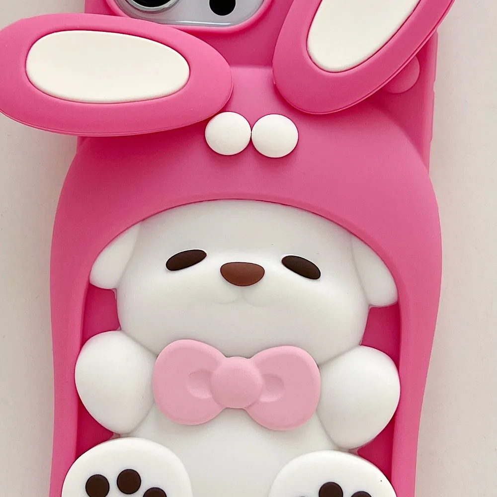 Anti-Slip Bunny TPU (Soft) Silicone Phone Case - iPhone 15