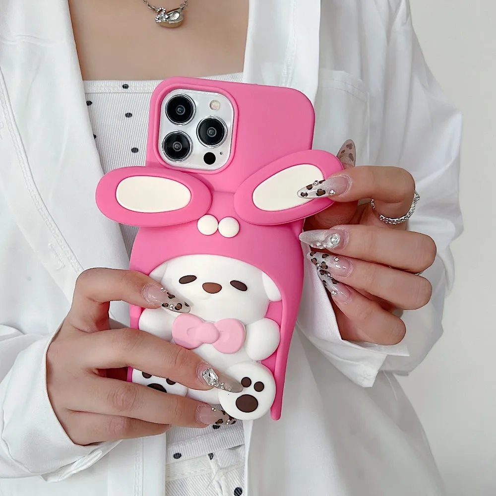 Anti-Slip Bunny TPU (Soft) Silicone Phone Case - iPhone 15