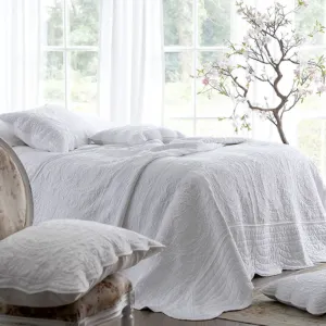 Athens Single Bedspread Set White 190x250