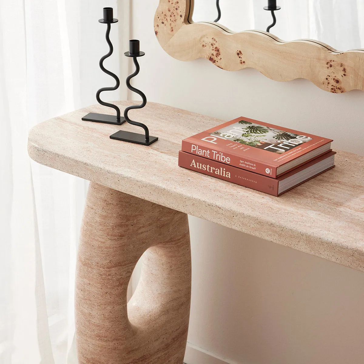 Azzurra Console (Travertine Finish)