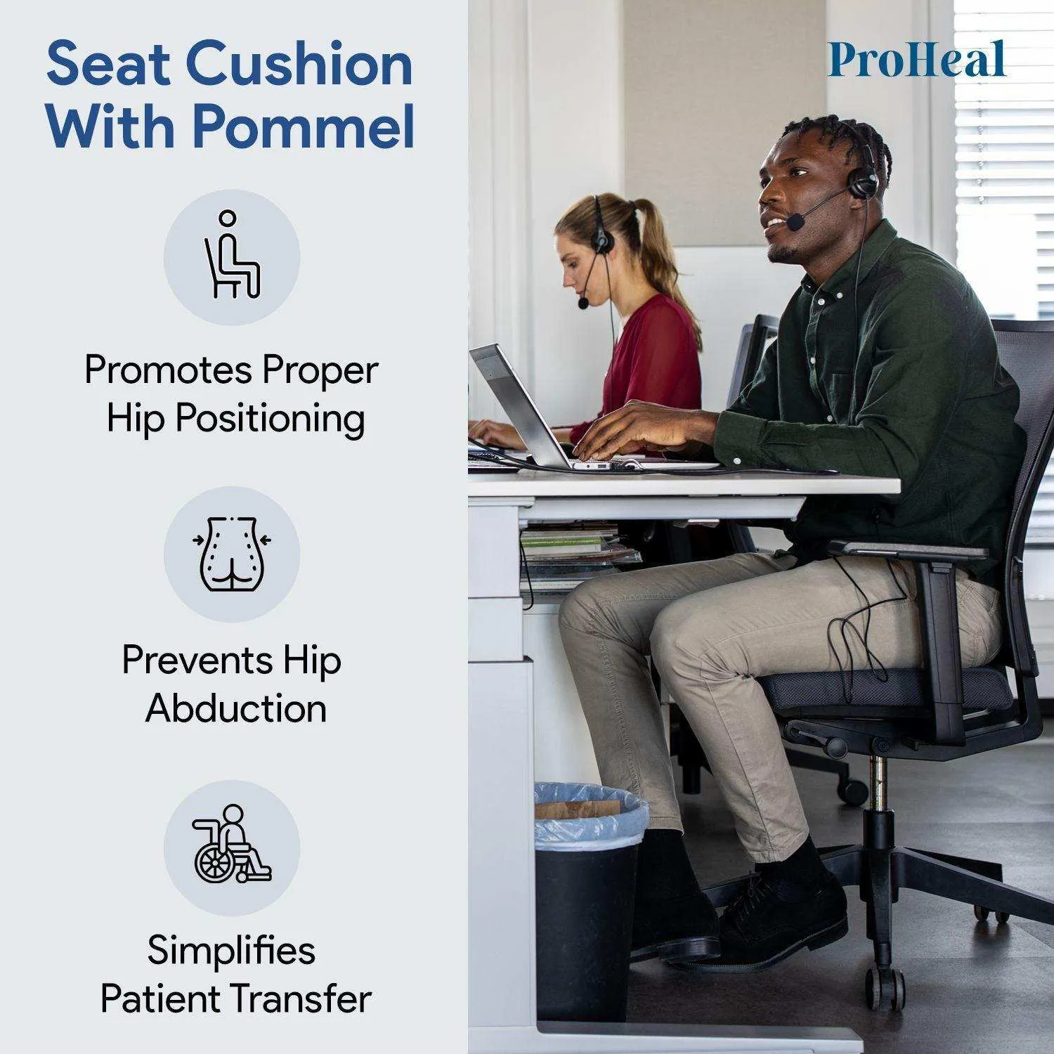 Bariatric Foam Wedge & Pommel Seat Cushion