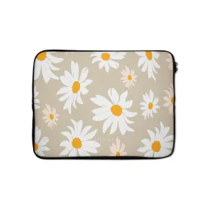 Beige Daisy Laptop Sleeve