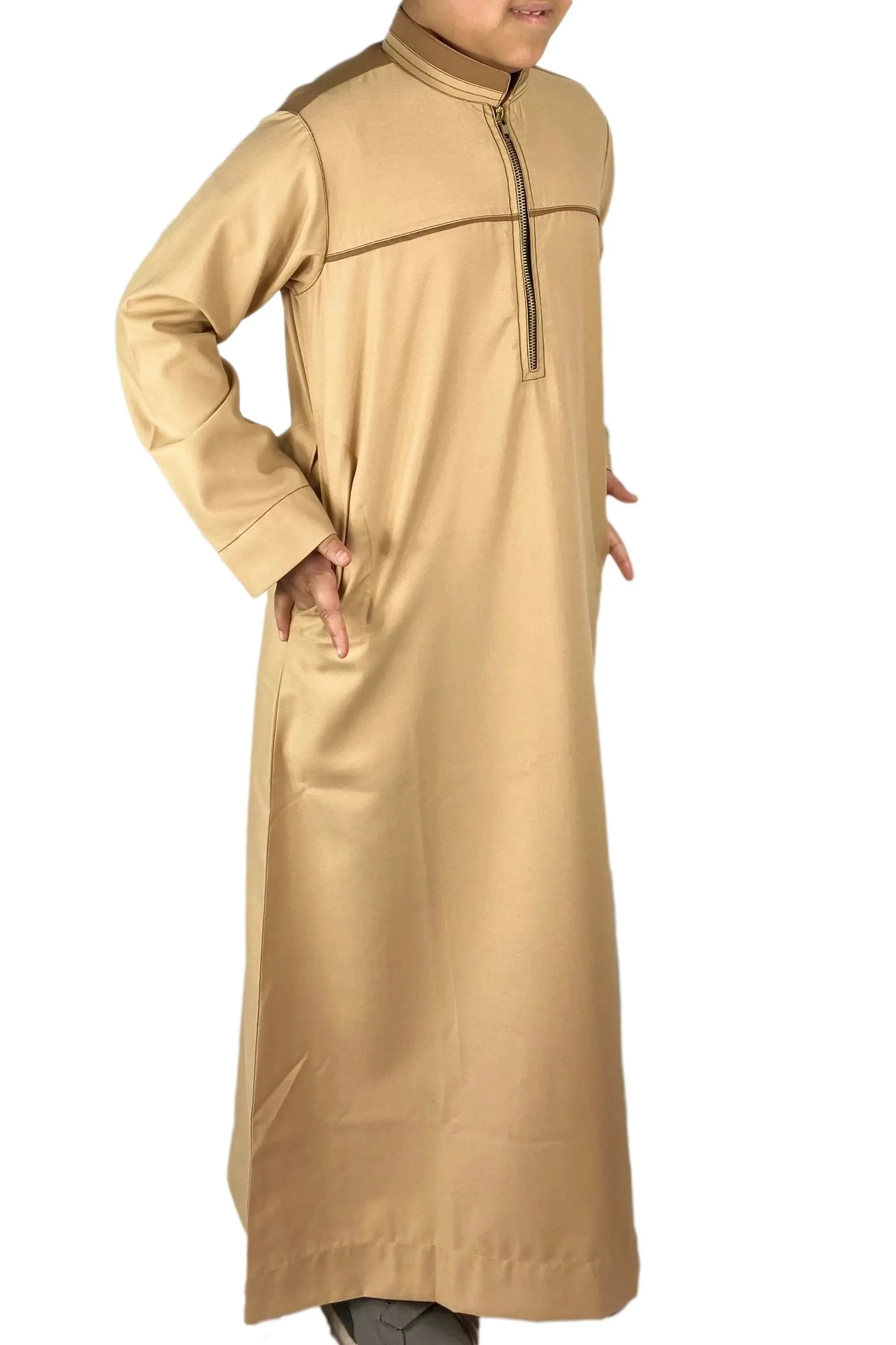 Boys Thobe With Collar Zipped B51