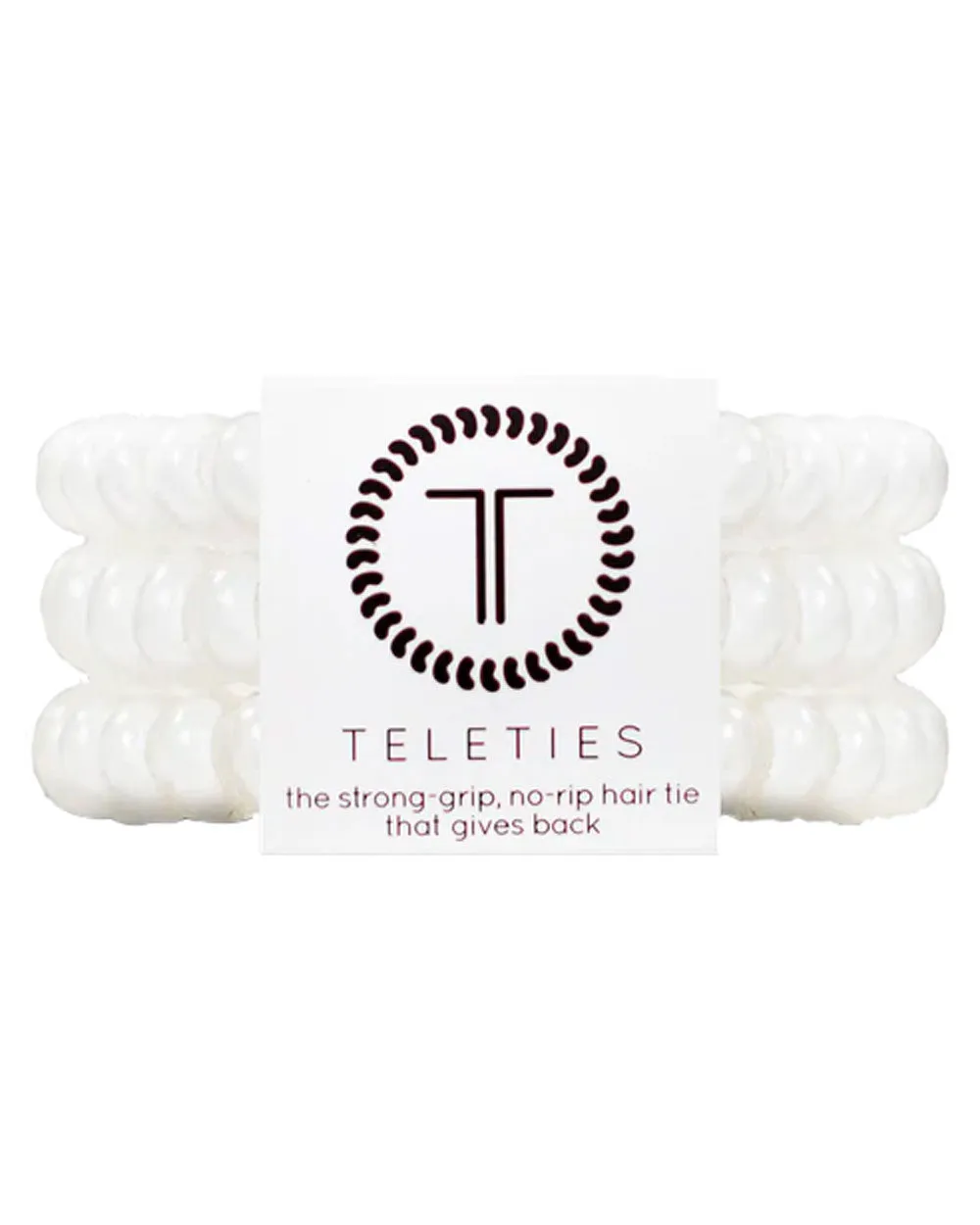 Coco White Small Spiral Hair Ties