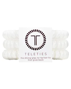 Coco White Small Spiral Hair Ties