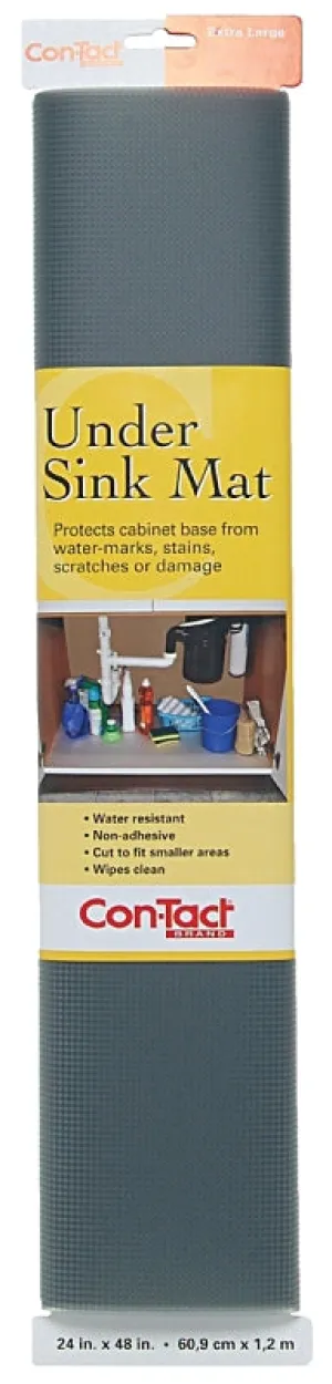 Con-Tact KTCH-CUSM02-06 Non-Adhesive Woven Undersink Mat, Graphite :EA: QUANTITY: 1