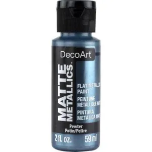 ^DecoArt Acrylic Matte Metallics 2oz Pewter^
