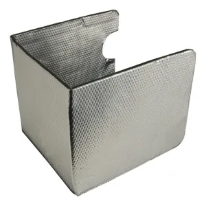 DEI Heat Barrier - Form-A-Barrier - 12 x 12" Sheet - Self Adhesive Backing - Aluminized Insulated Matt - Silver