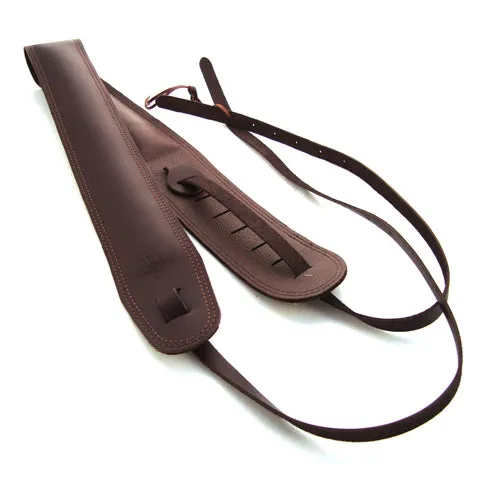 DSL 2.5" Leather Banjo Strap - Saddle Brown/Brown