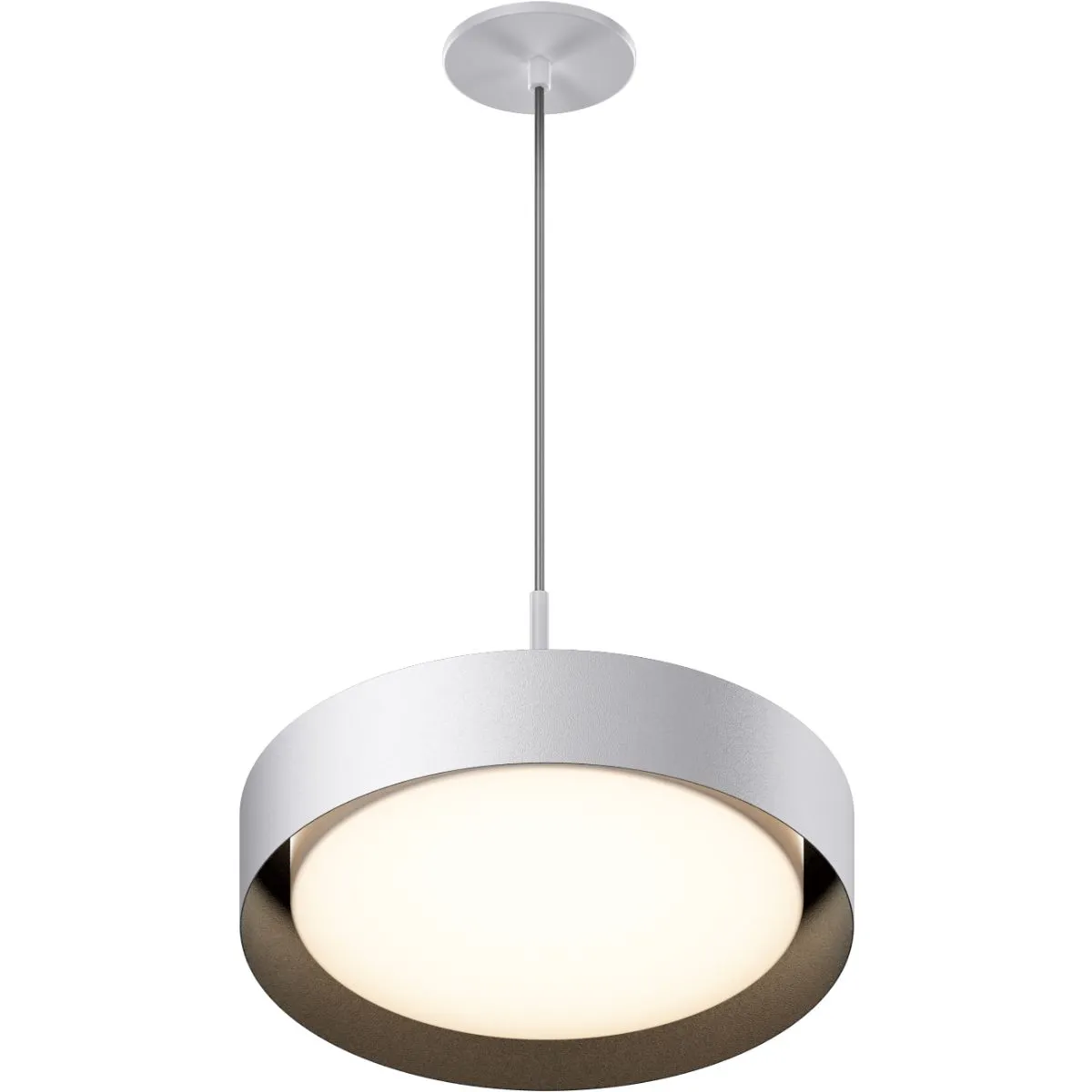 Echo 16 in. LED Pendant Light White finish with Black interior