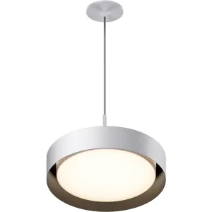 Echo 16 in. LED Pendant Light White finish with Black interior