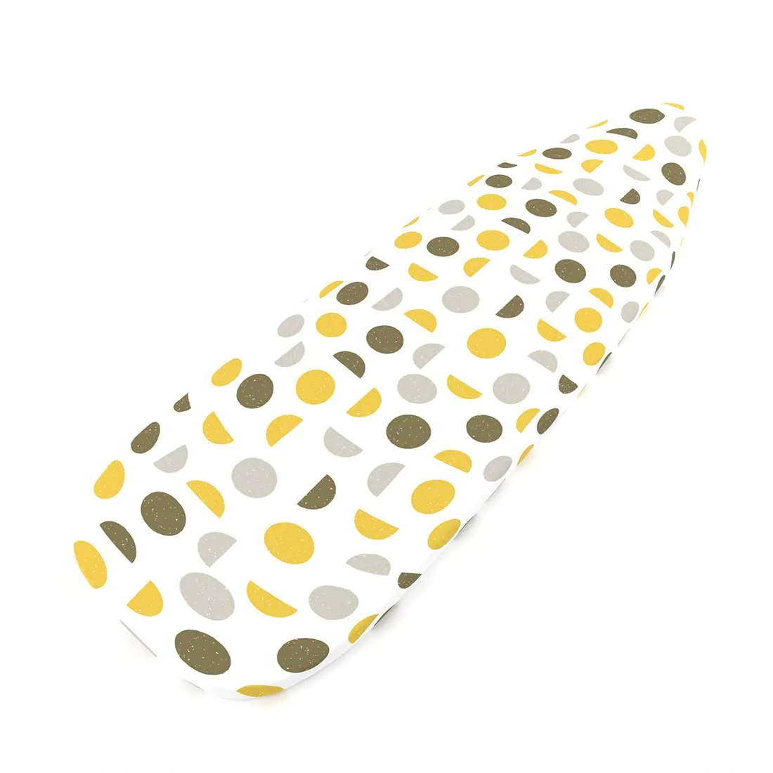 Encasa Homes Ironing Board Cover with 3mm Thick Felt Pad for Steam Press (Fits Standard Large Boards of 125x39 cm) Heat Reflective, Scorch & Stain Resistant, Printed - Yellow Moon