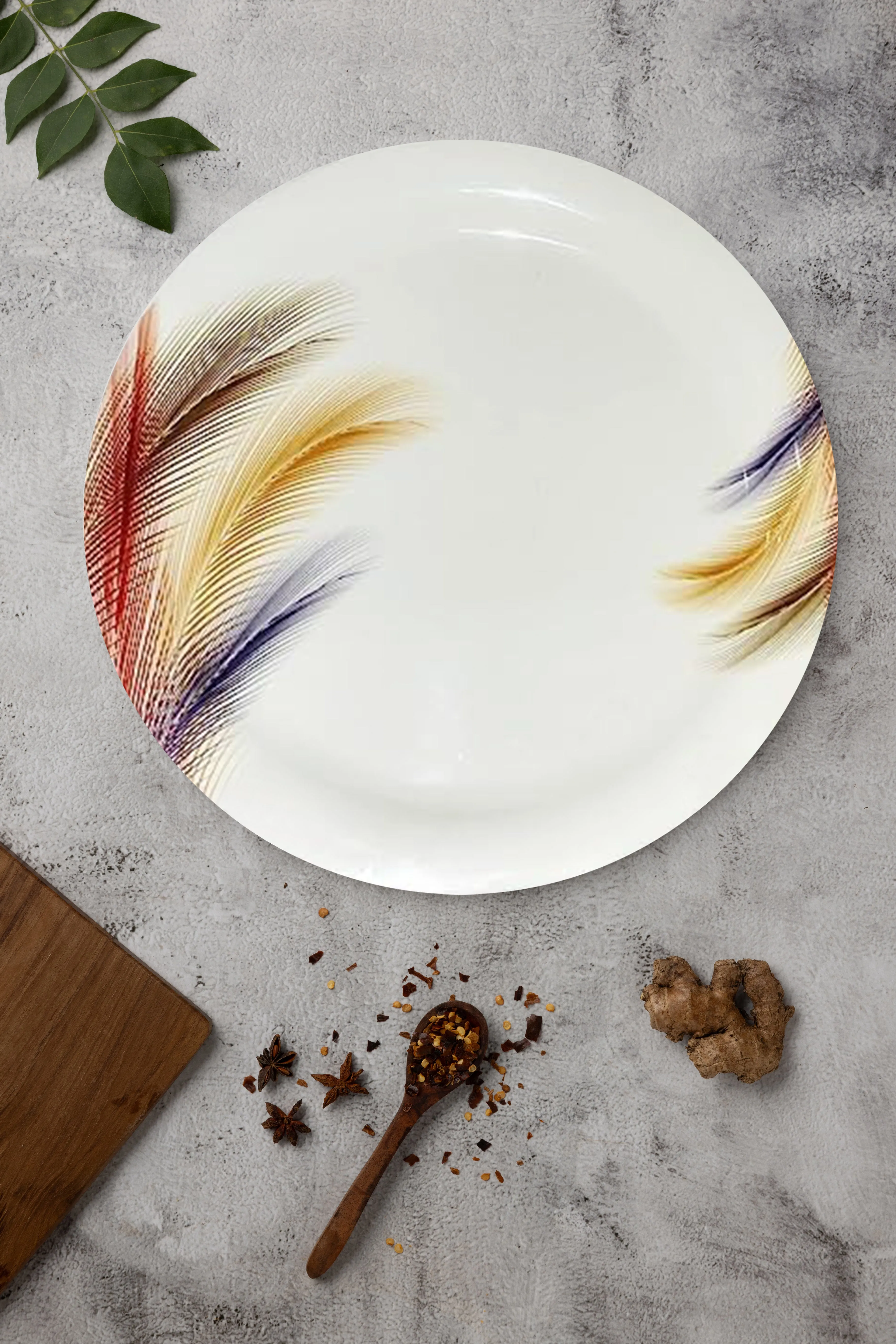 Exclusive 11" Dinner Plate Melamine Multicolor Fur. (4050)