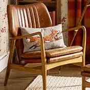 Fox Embroidered Cushion