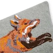 Fox Embroidered Cushion
