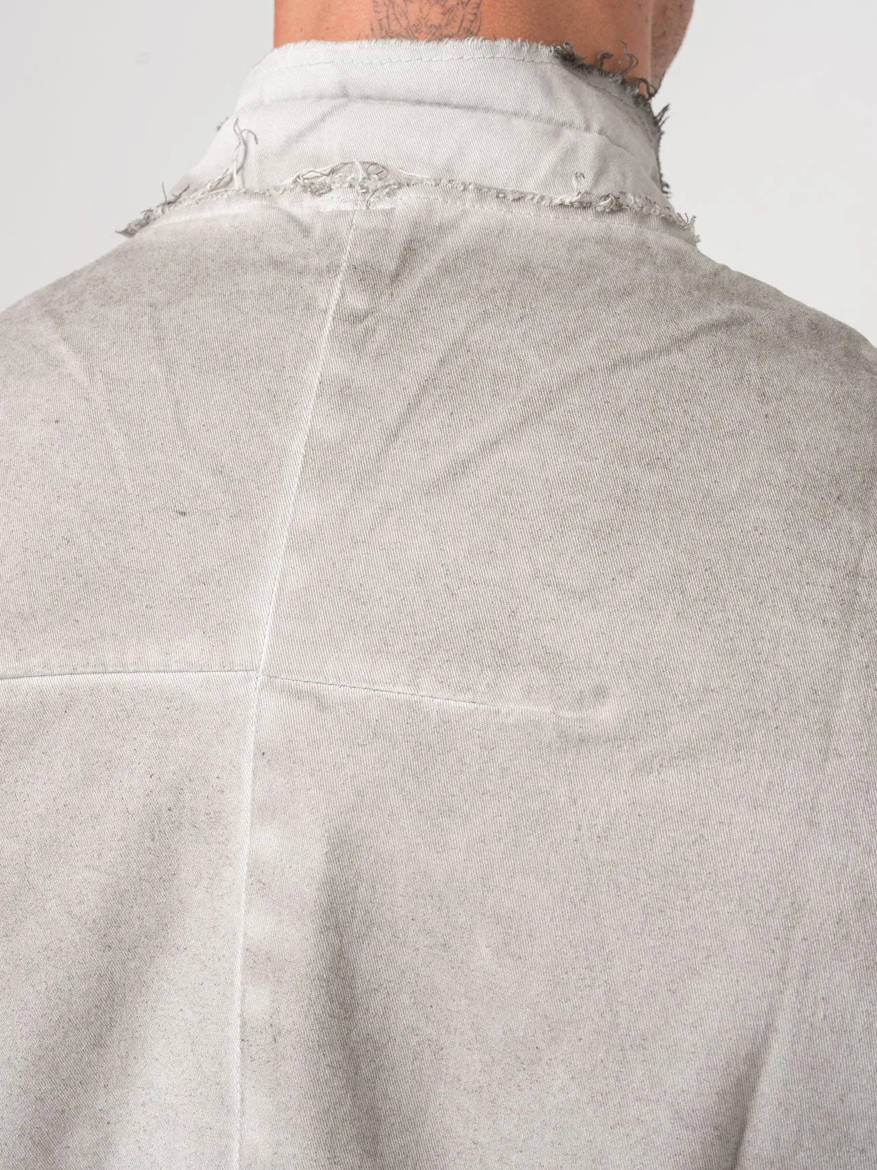 Frayed Edge Cotton Blazer