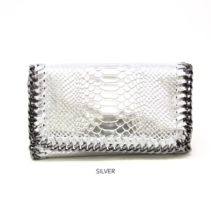 Genuine Leather Croc Crossbody