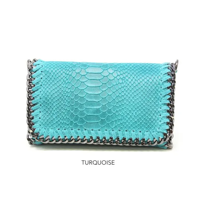 Genuine Leather Croc Crossbody
