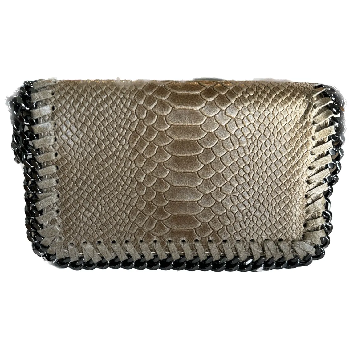 Genuine Leather Croc Crossbody