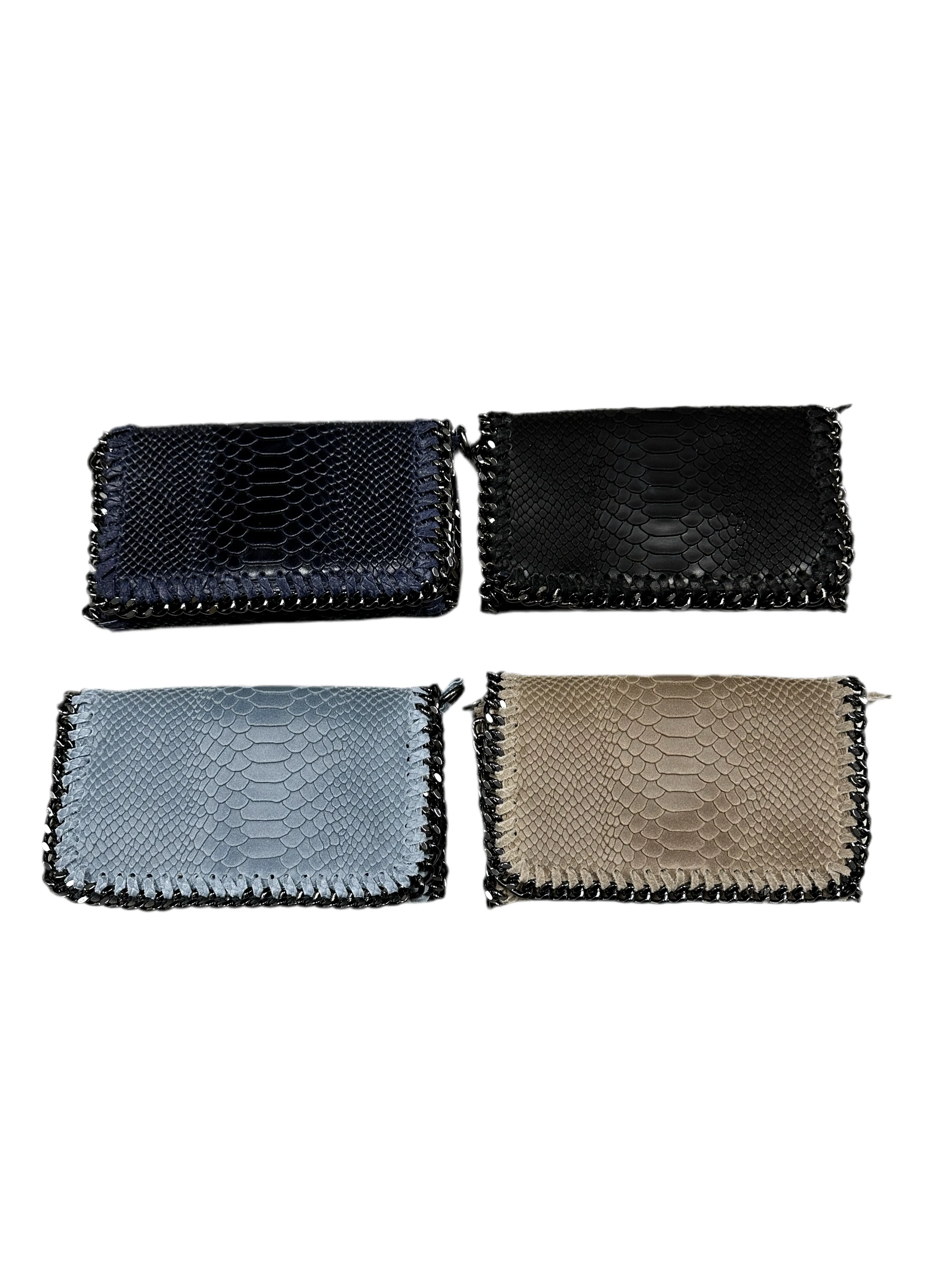 Genuine Leather Croc Crossbody