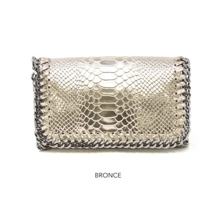 Genuine Leather Croc Crossbody