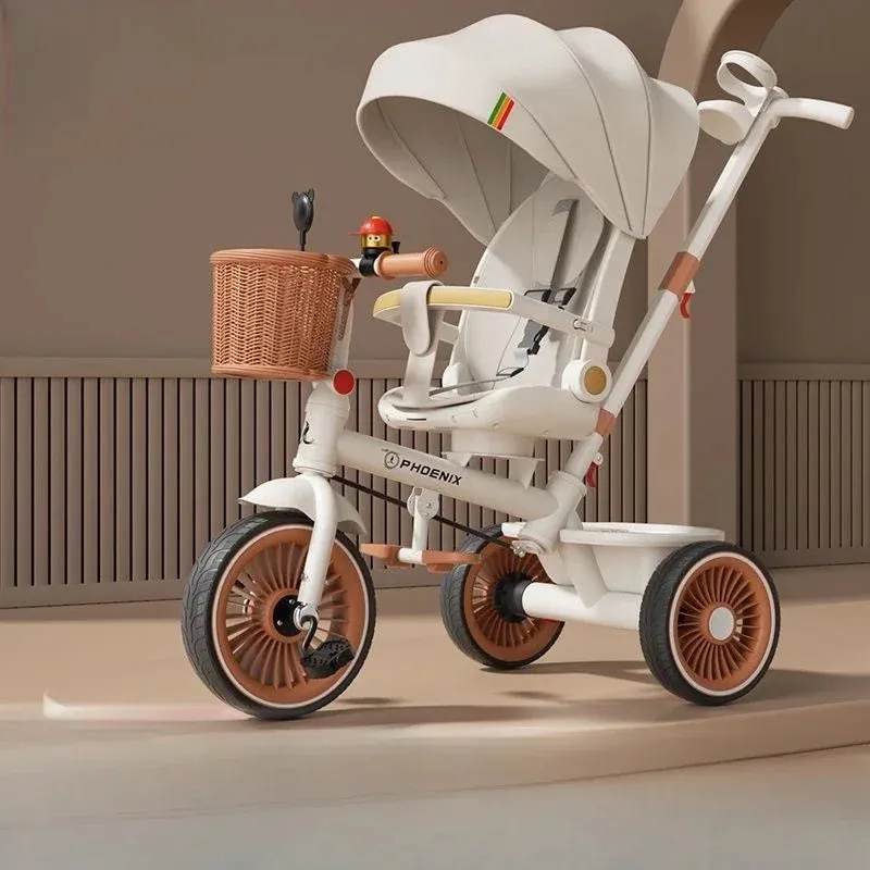 Hand-pushed children's tricycle three-wheeled baby stroller Lightweight children's bicycle Multi-purpose children's bicycle