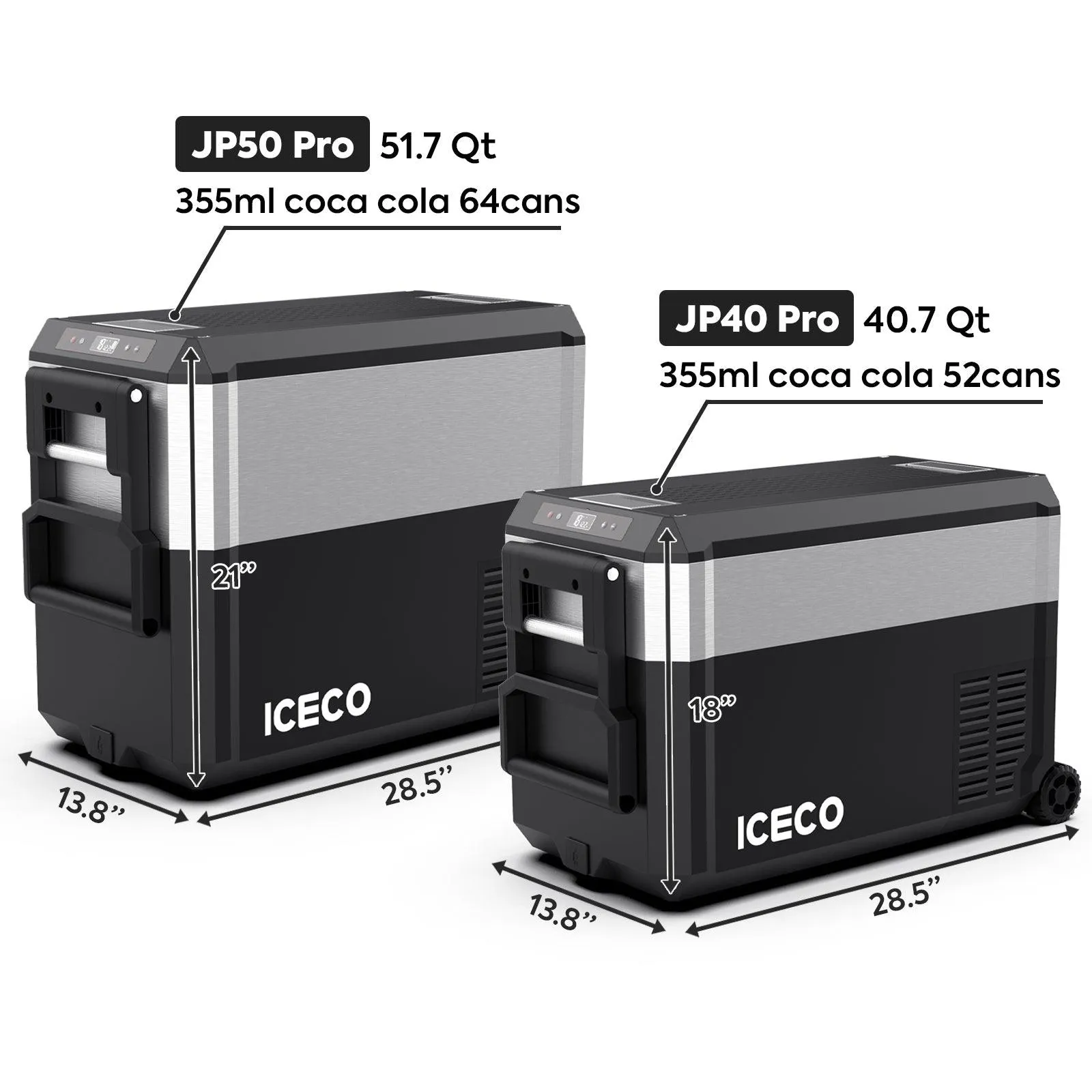 ICECO JP Pro Series 40/50L Wheeled Portable Freezer Car Fridge With Cover