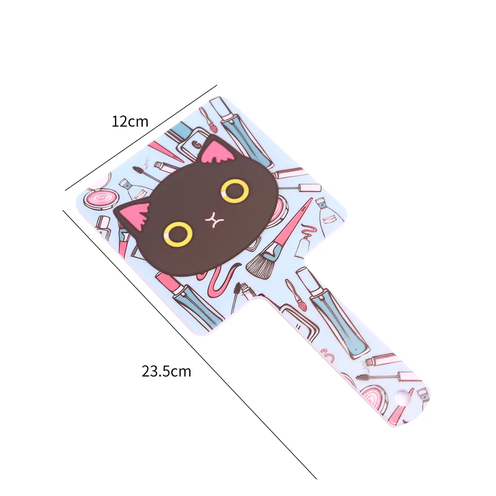 Kitty Mix print handheld mirror