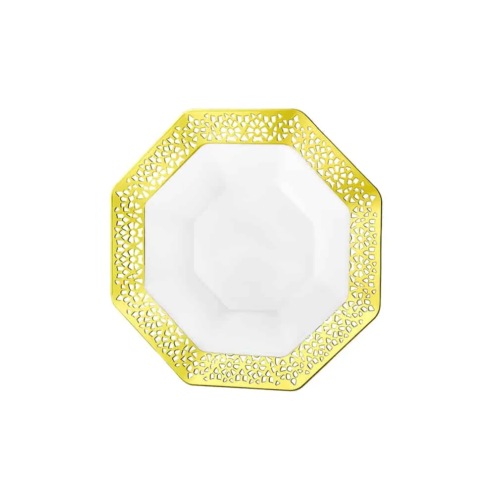 Lacetagon Premium Plastic Octagonal Dinnerware