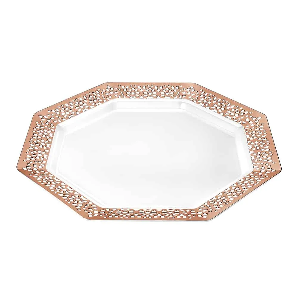 Lacetagon Premium Plastic Octagonal Dinnerware