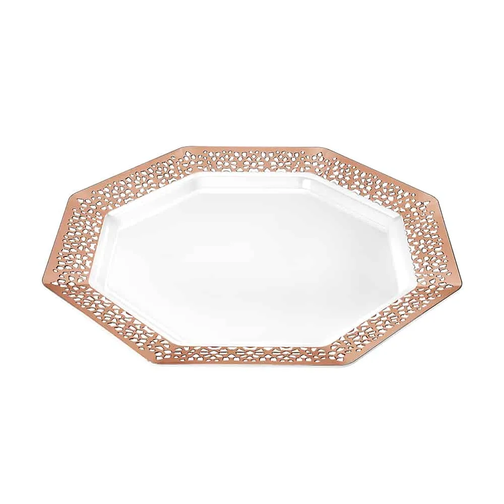 Lacetagon Premium Plastic Octagonal Dinnerware