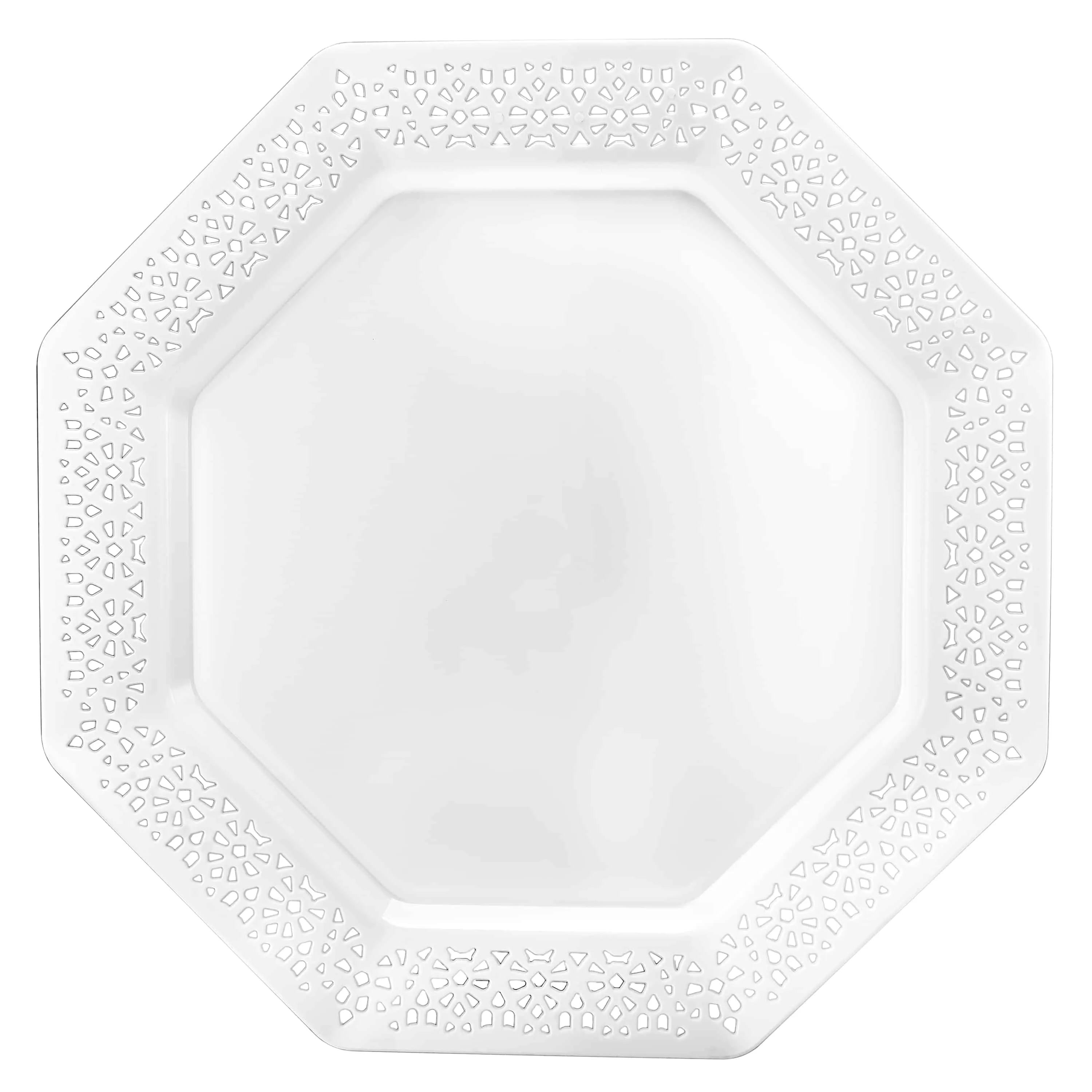 Lacetagon Premium Plastic Octagonal Dinnerware