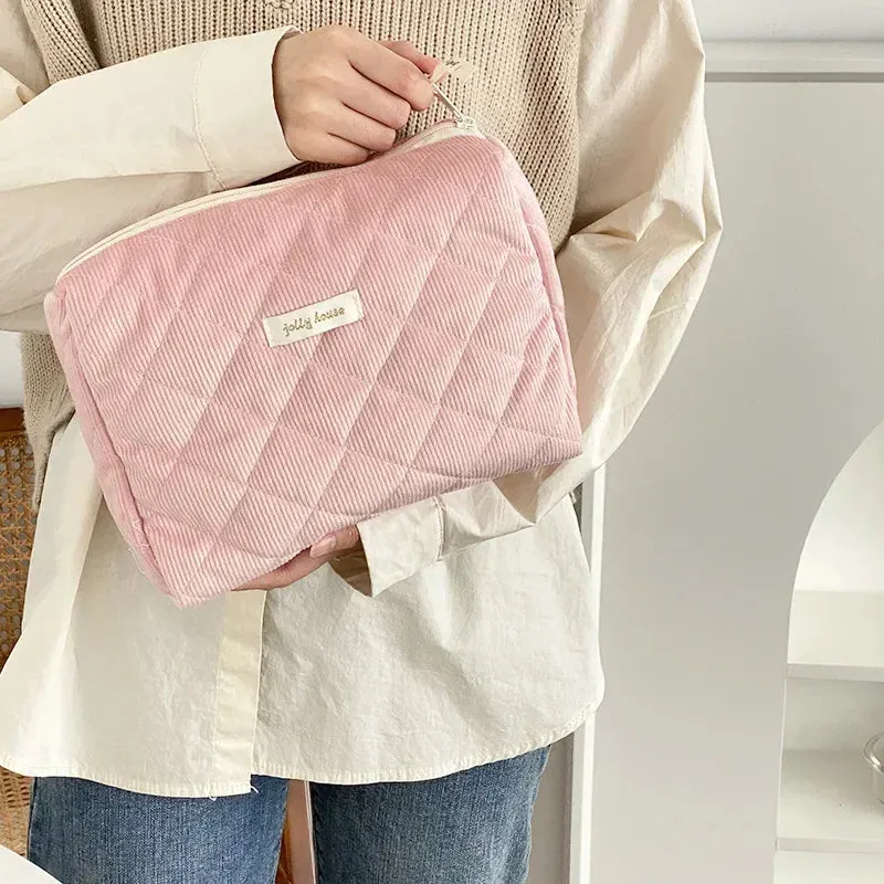 Large Capacity Women's Cosmetic Bags Cases Casual Ladies Small Storage Bag with Zipper Female Travel Clutch Bag Small Handbags