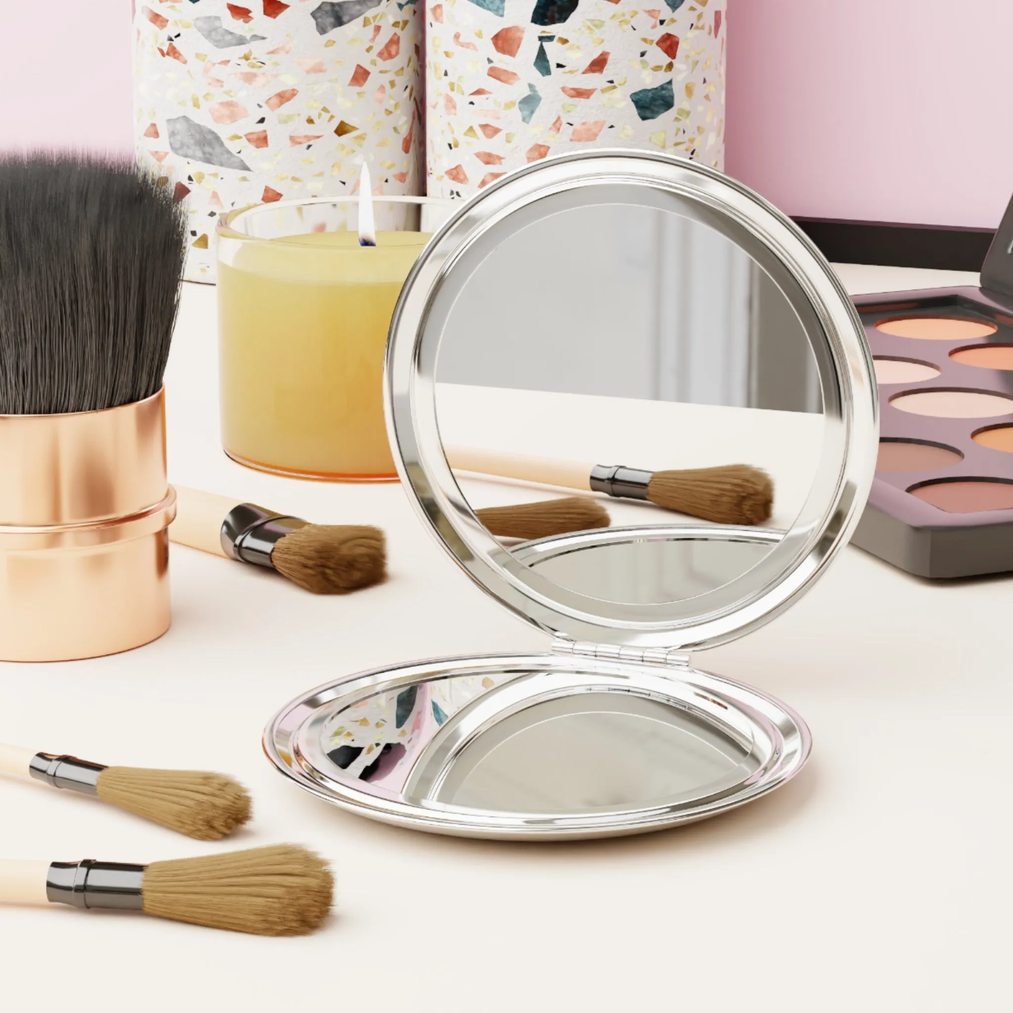 Libra - Cat Lover - Compact Travel Mirror