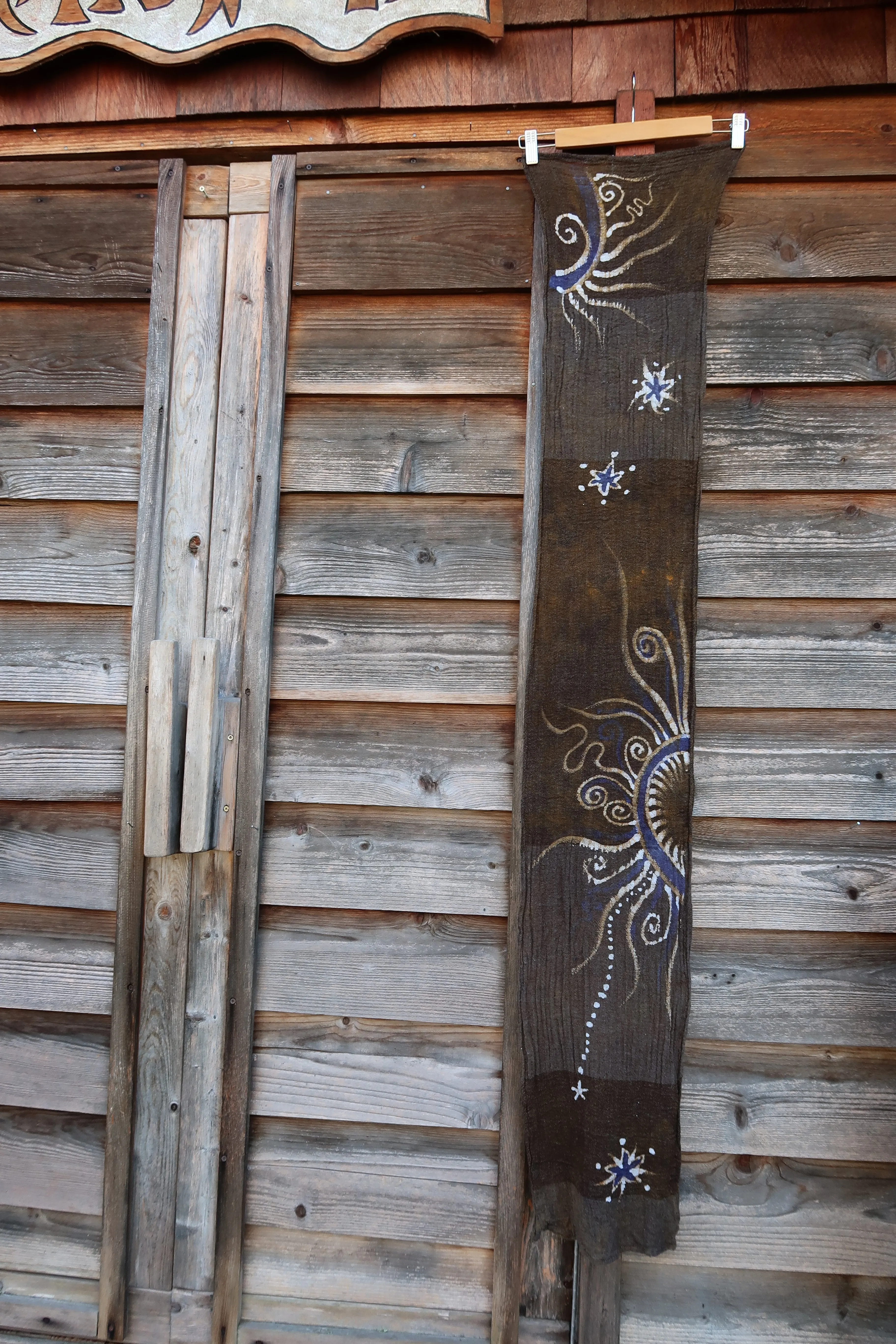 Light To The Cabin Handmade Batik Scarf in Woven Organic Cotton