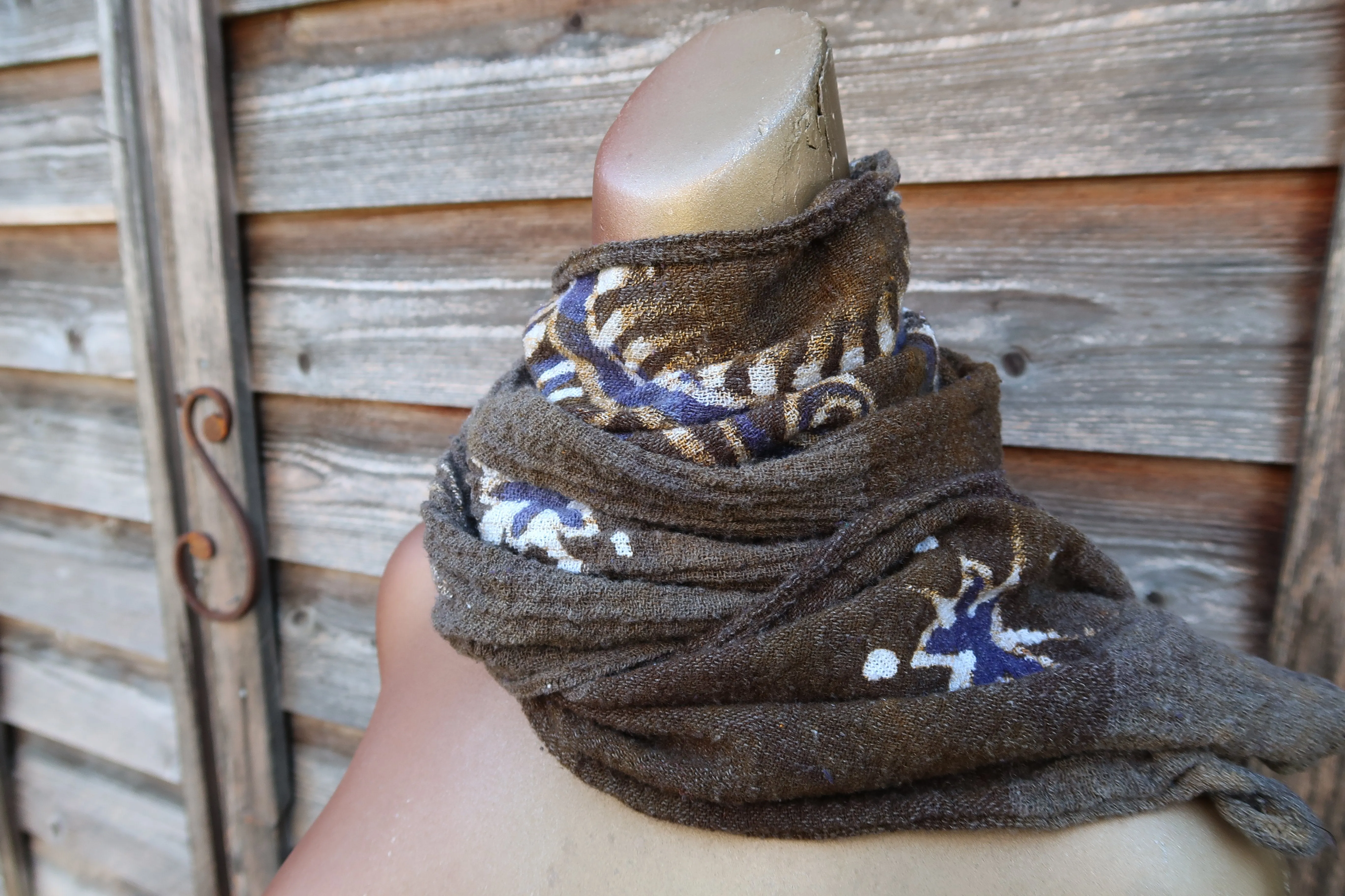 Light To The Cabin Handmade Batik Scarf in Woven Organic Cotton