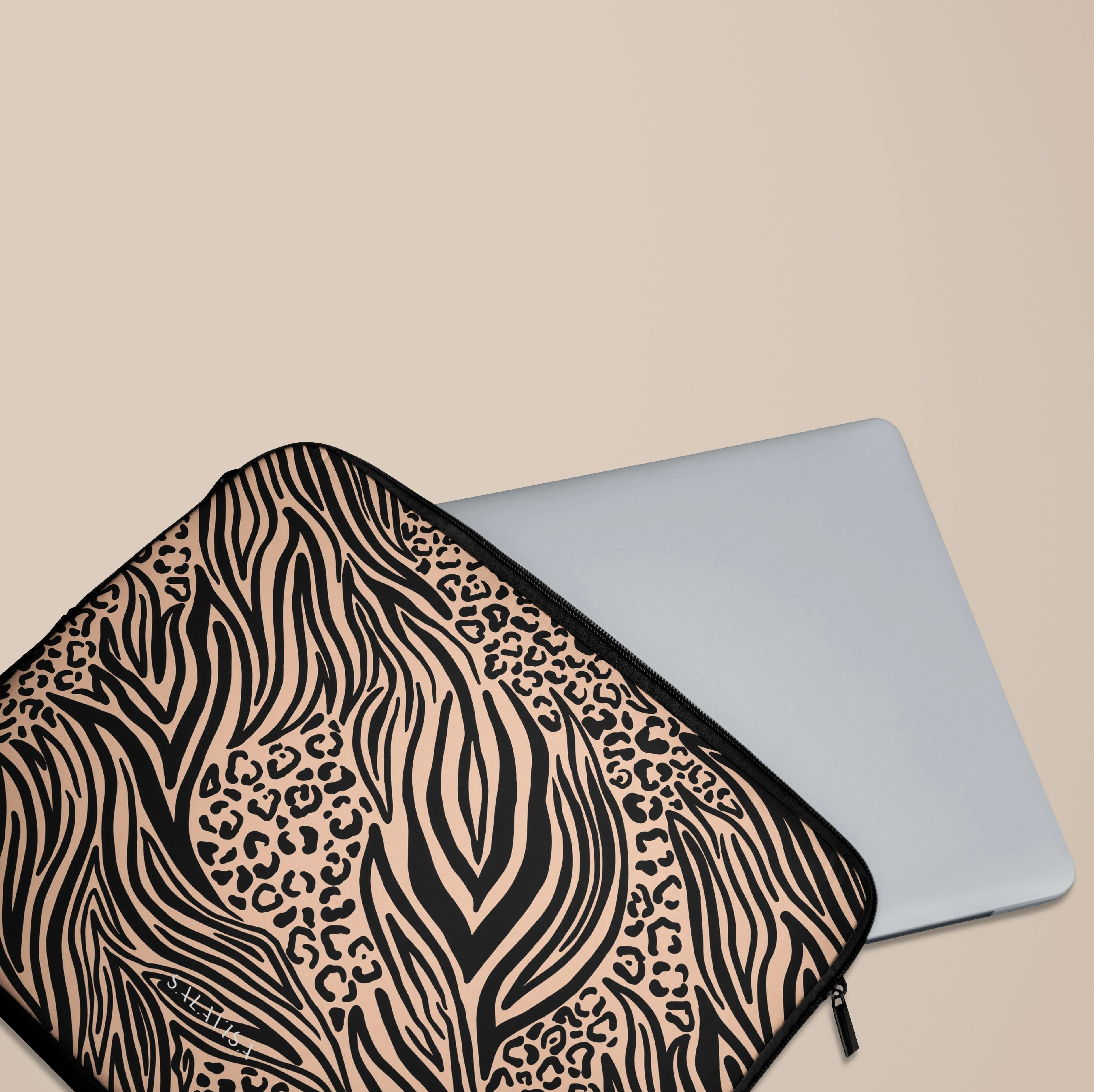 Light Zebra Laptop Sleeve
